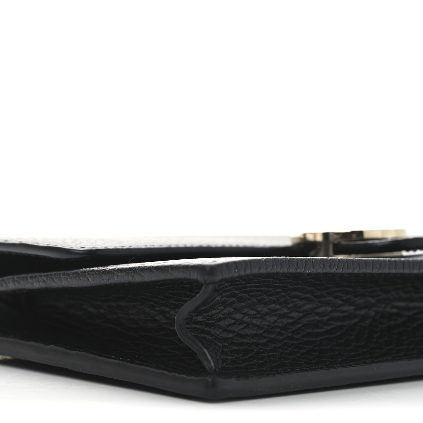 Dollar Calfskin Interlocking G Chain Wallet Black