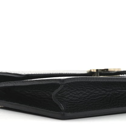 Gucci Dollar Calfskin Interlocking G Chain Wallet Black 9 of 11