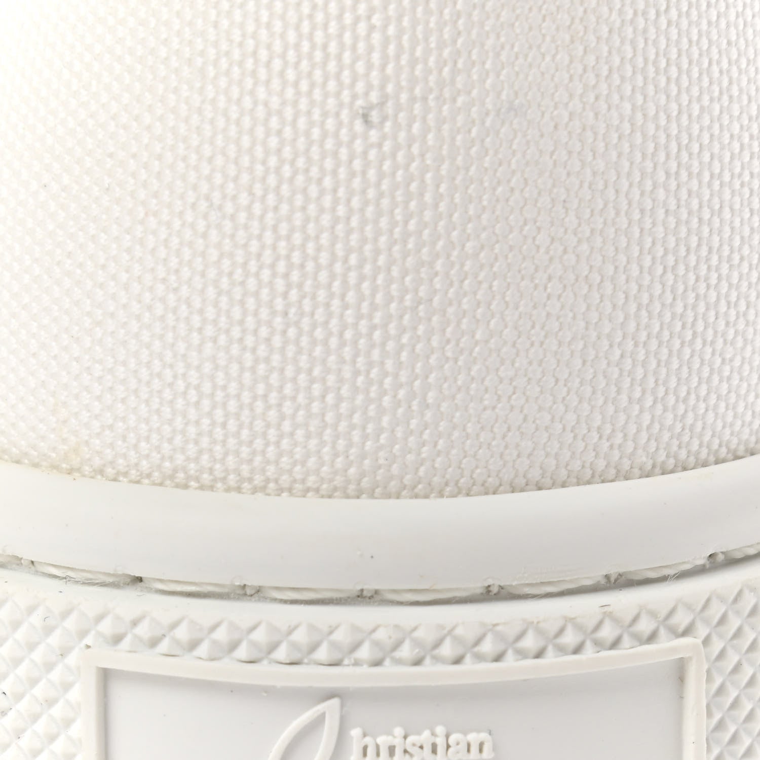 Christian Louboutin Toile Calfskin Simplerui Flat Sneakers 38.5 White 10 of 10