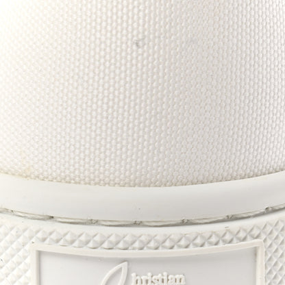 Christian Louboutin Toile Calfskin Simplerui Flat Sneakers 38.5 White 10 of 10