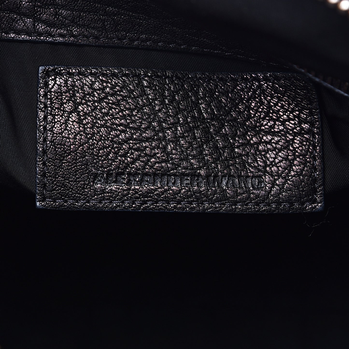 Pebbled Lambskin Rocco Black Rose Gold Hardware