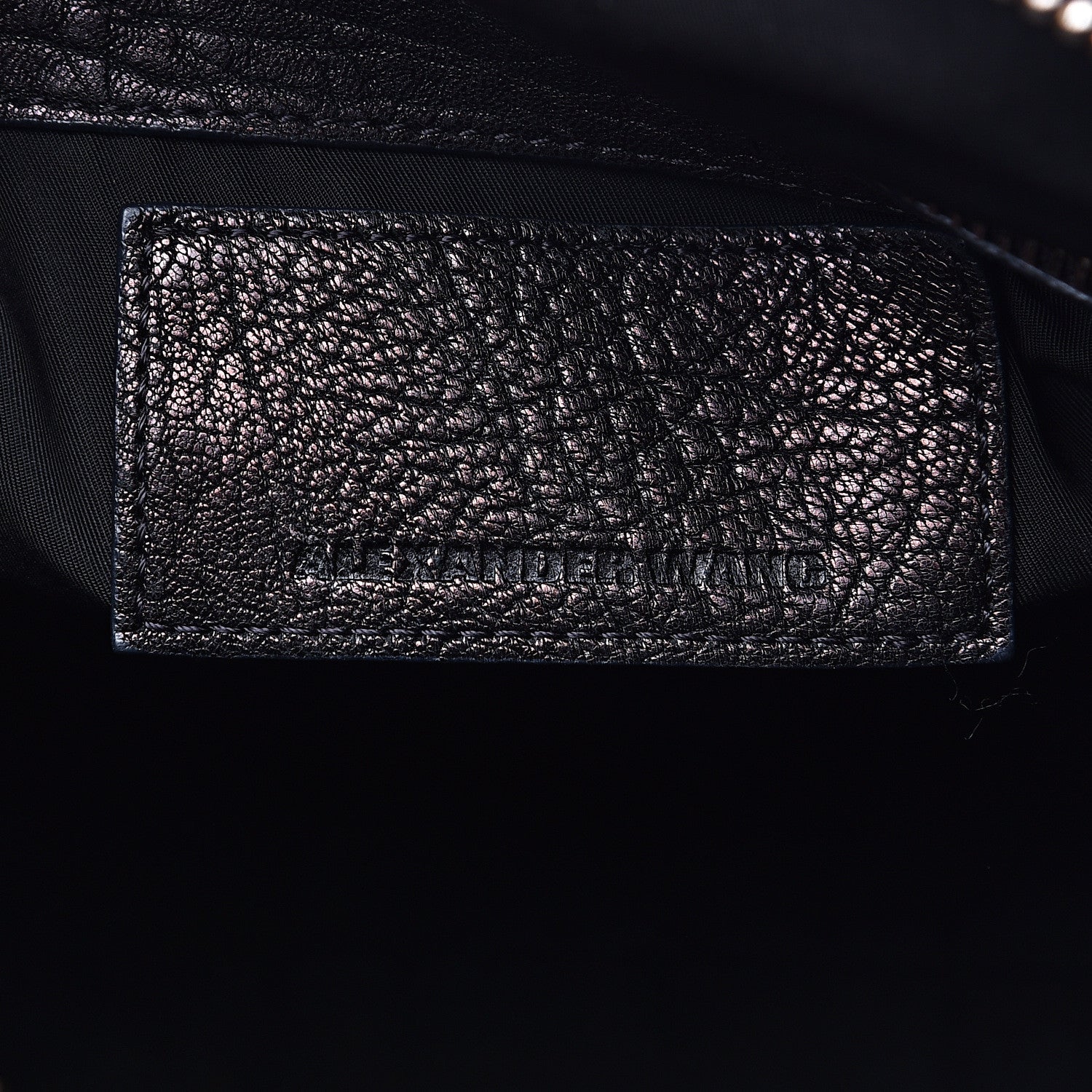 Alexander Wang Pebbled Lambskin Rocco Black Rose Gold Hardware 5 of 13