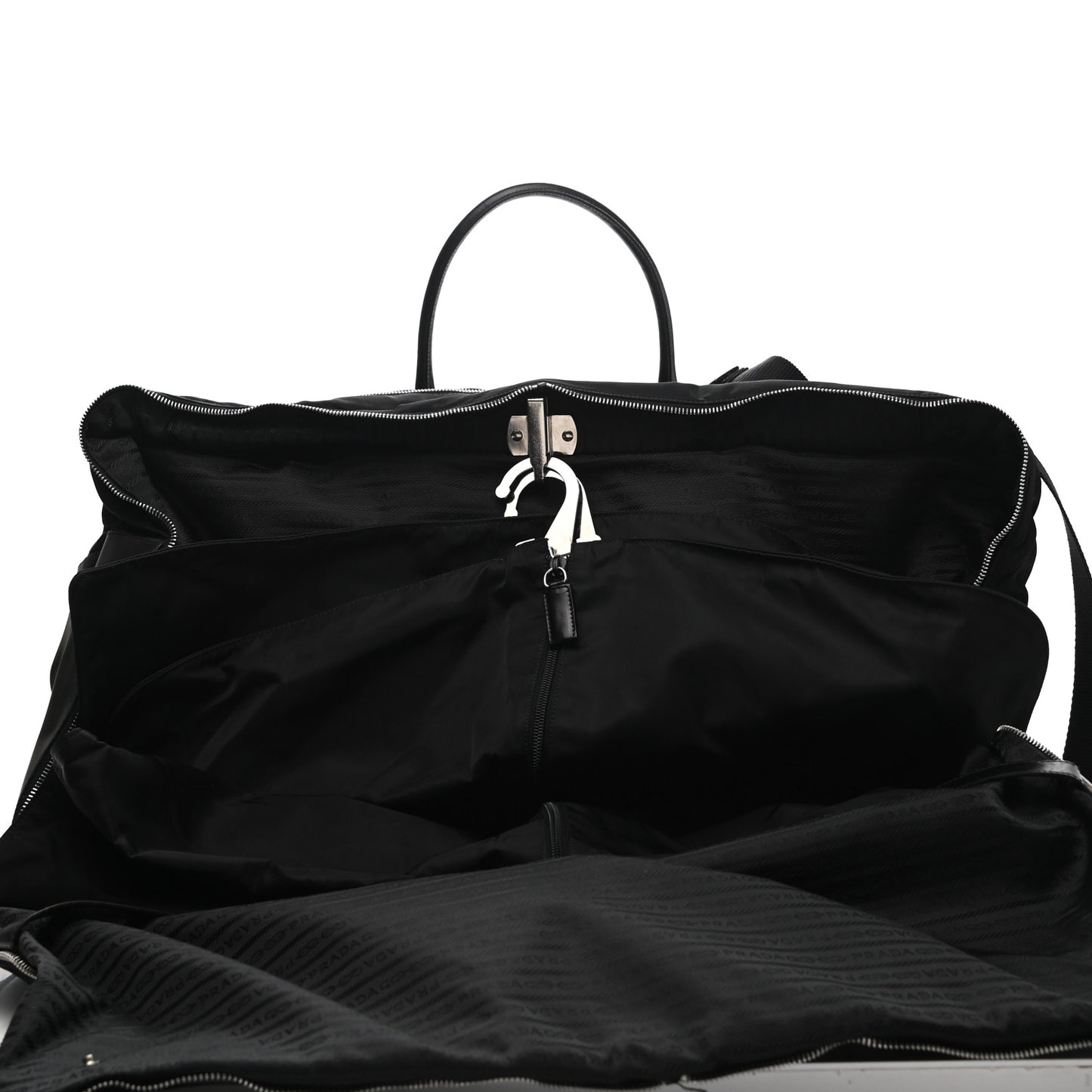 Tessuto Nylon Calfskin Duffle Black