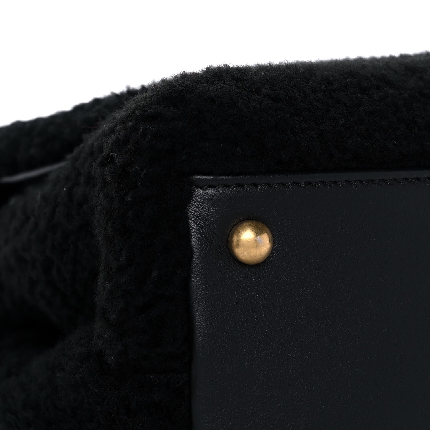 Chanel Shearling Lambskin Medium Coco Handle Flap Black 9 of 19