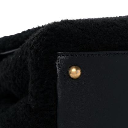 Chanel Shearling Lambskin Medium Coco Handle Flap Black 9 of 19