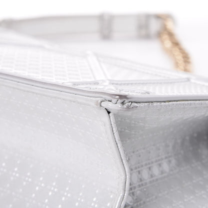 Christian Dior Patent Micro-Cannage Small Diorama Flap Bag White 11 of 16