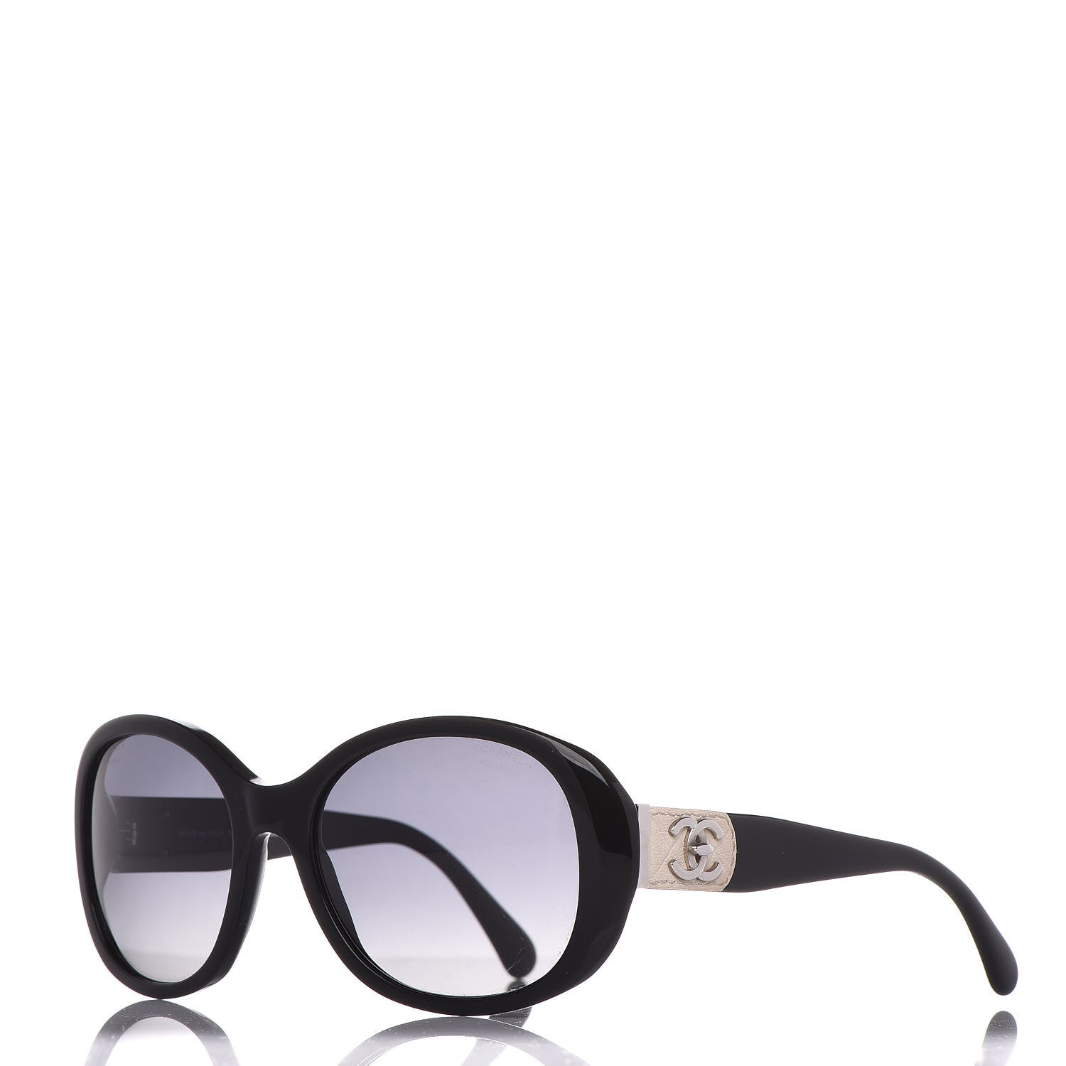 Chanel Acetate CC Turnlock Sunglasses 5235-Q Black Beige 1 of 8