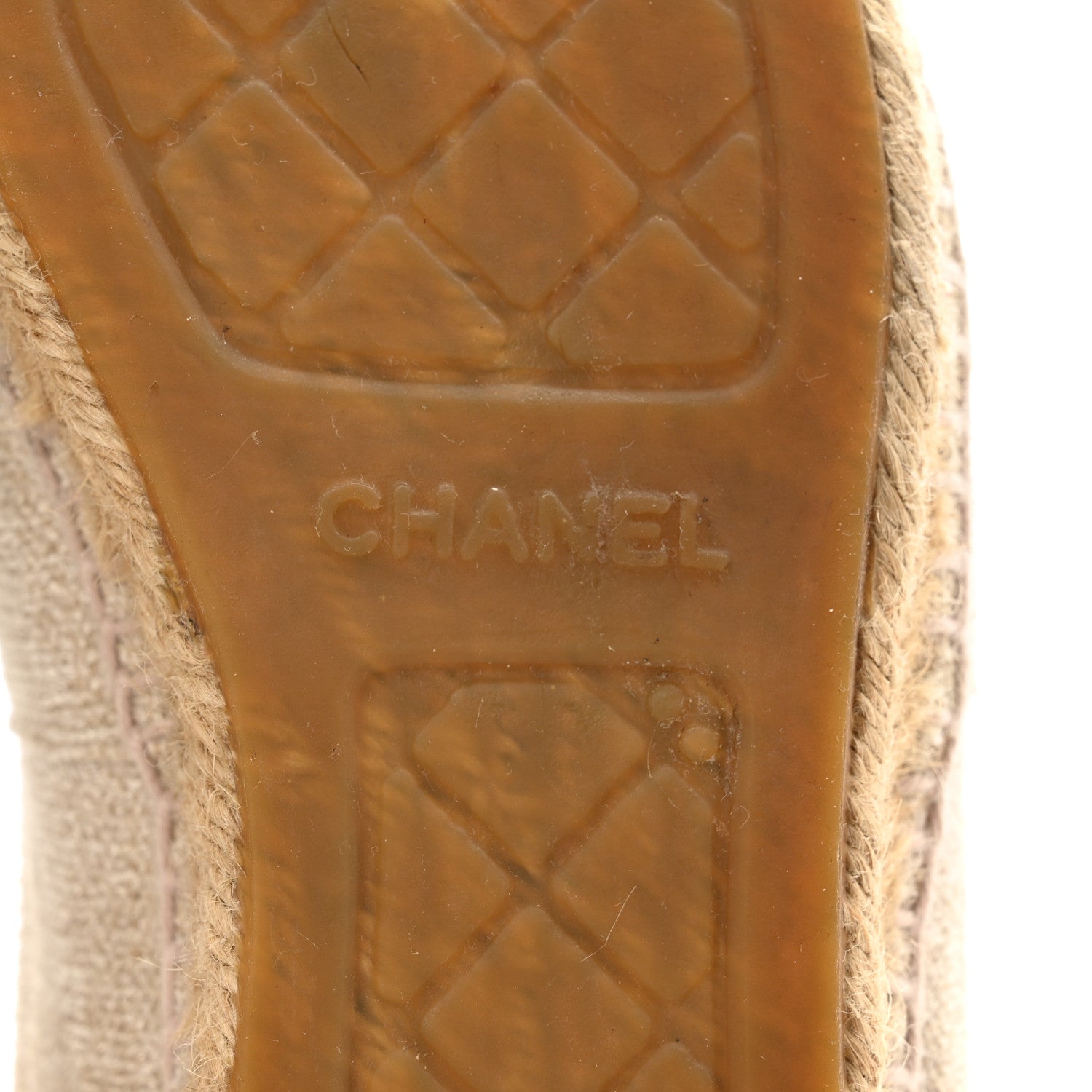 Chanel Toile Sequin CC Espadrilles 38 Beige Black 6 of 11