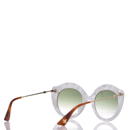 Gucci Crystal Cat Eye GG0214S Sunglasses White 4 of 10