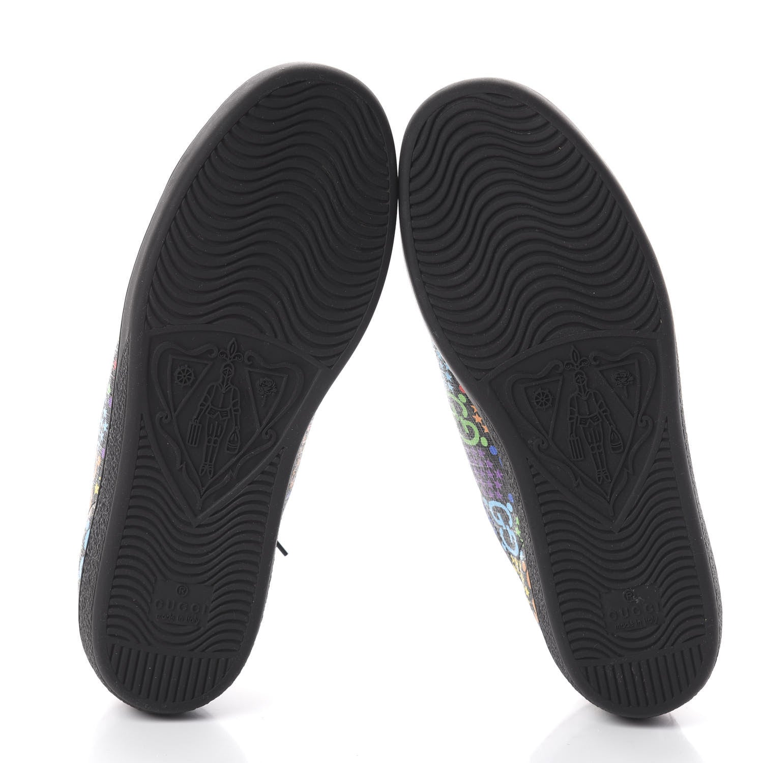 Gucci GG Supreme Monogram Psychedelic Mens Ace Sneakers 8 Black Multicolor 7 of 7