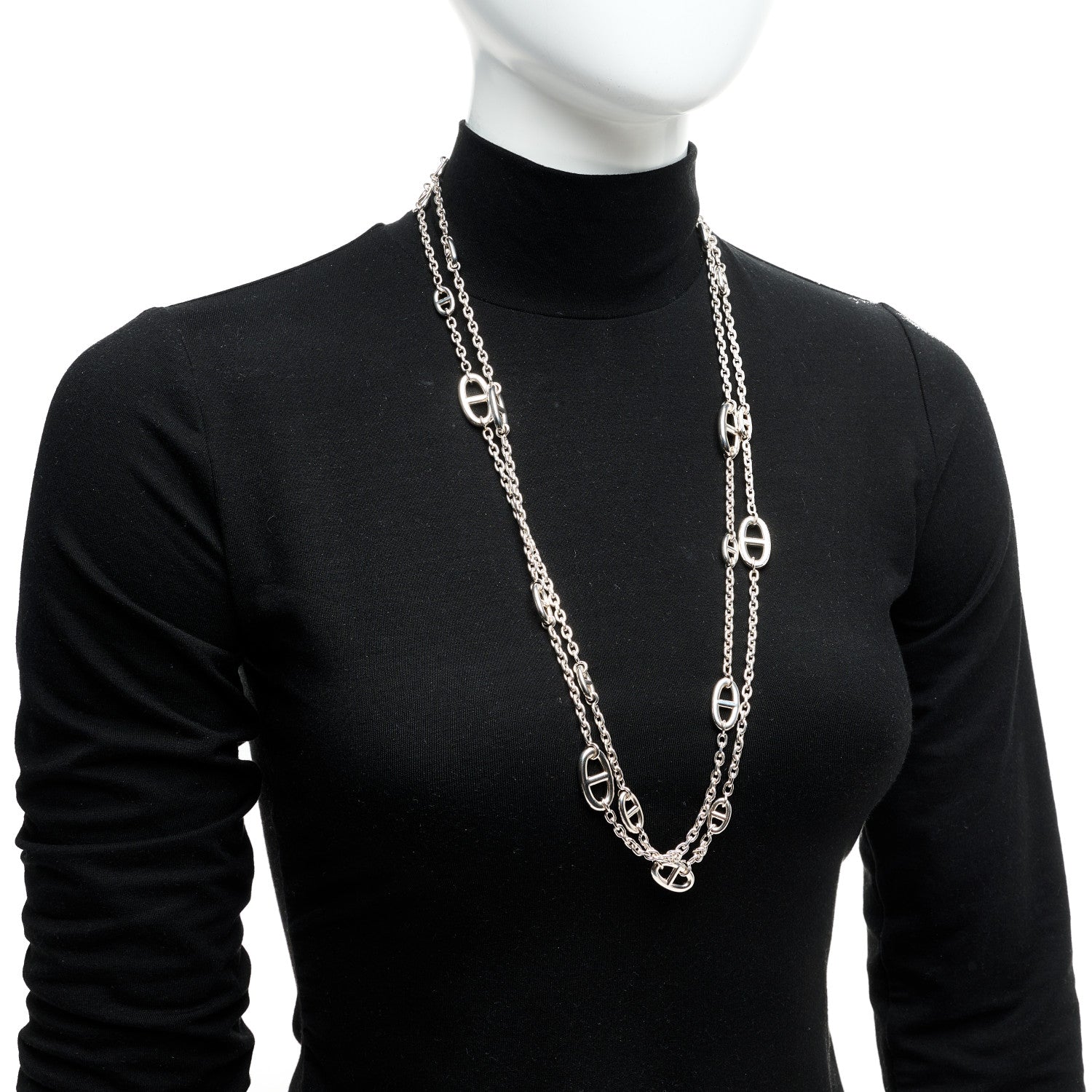 Hermes Sterling Silver Farandole Necklace 160 2 of 6