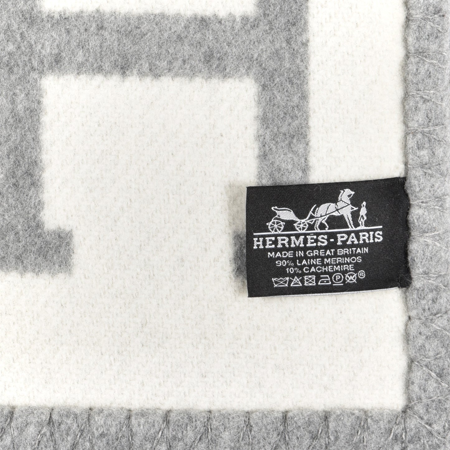 Wool Cashmere Avalon III Blanket Ecru Gris Clair