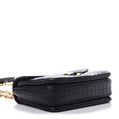 Celine Calfskin Quilted Medium C Bag Black 4 of 9