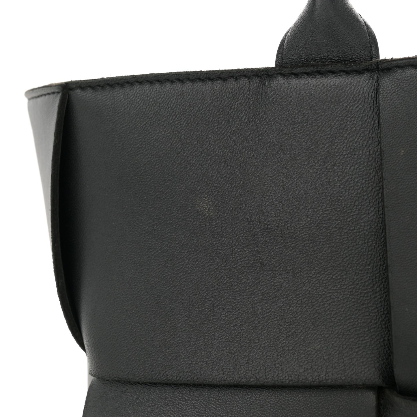 Nappa Maxi Intrecciato Small Arco Tote Black