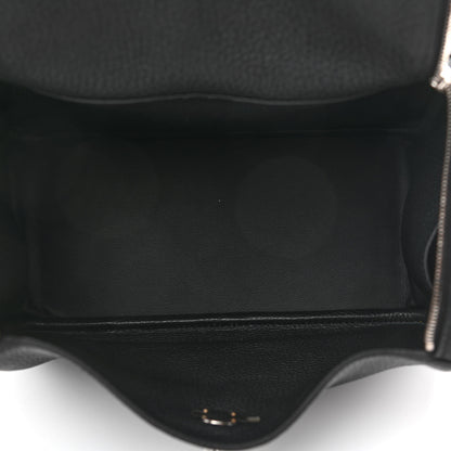 Hermes Taurillon Clemence Lindy 26 Black 5 of 10