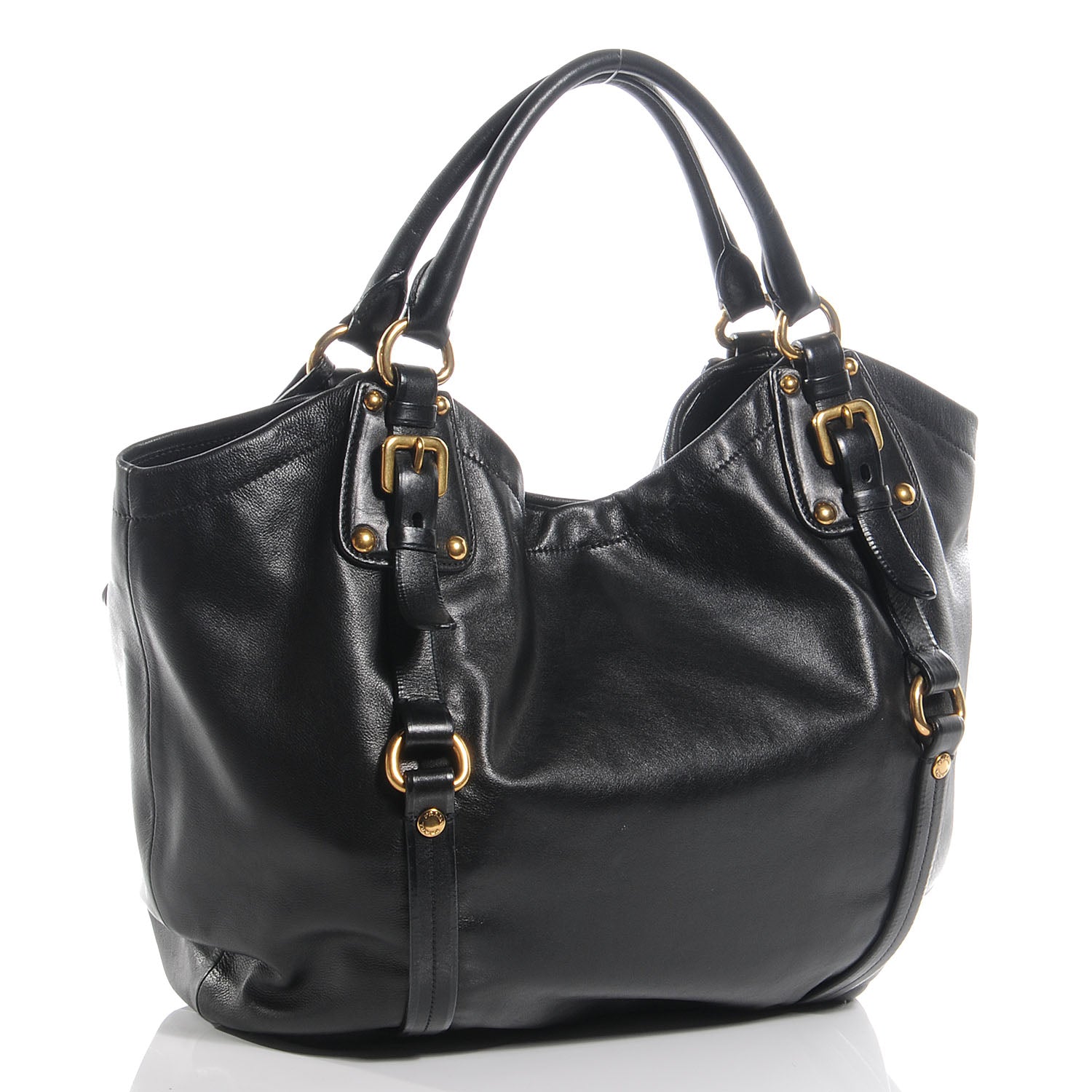 Prada Soft Calf Tote Nero Black 3 of 10