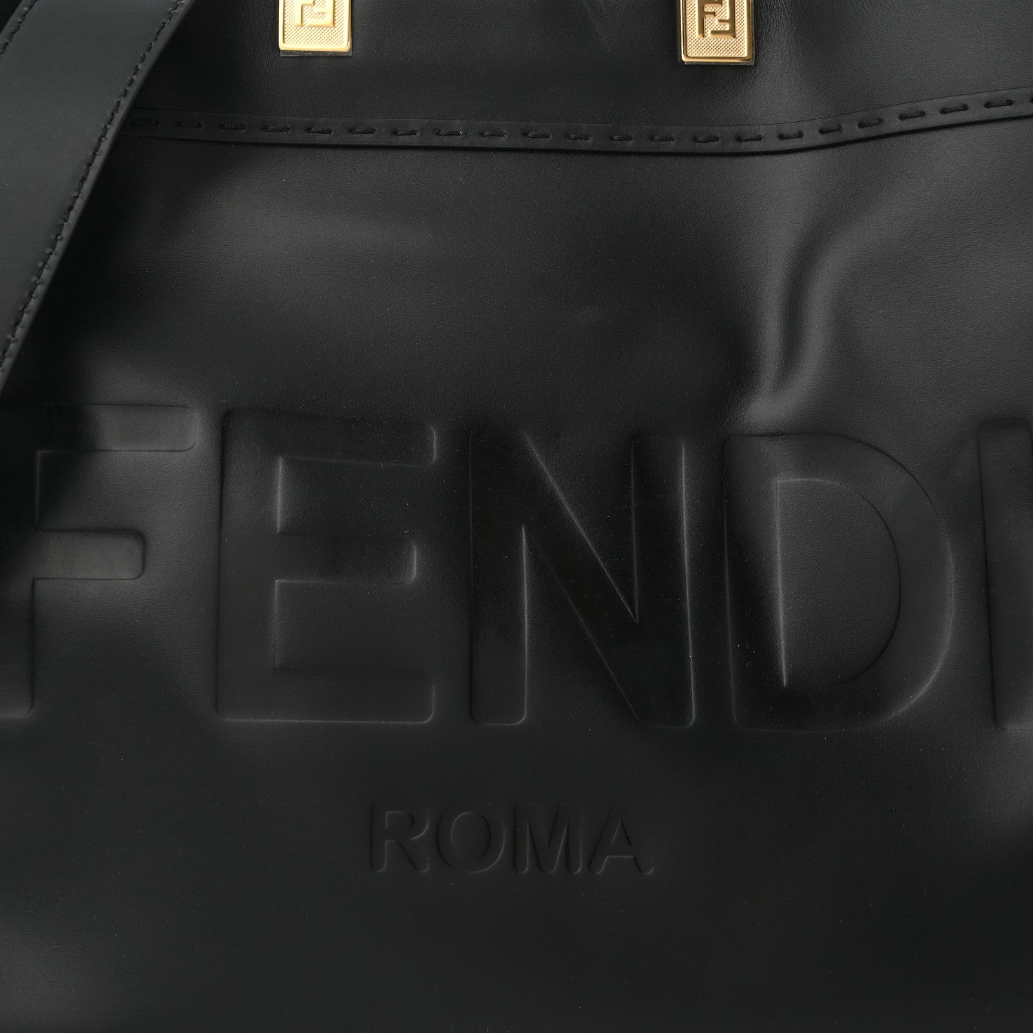 Fendi Vitello King Plexiglass Medium Fendi Sunshine Shopper Tote Black 8 of 11