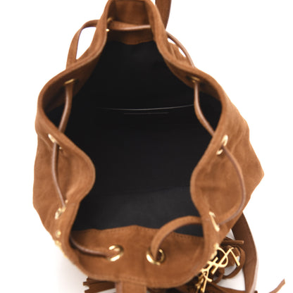Saint Laurent Suede Small Y Studs Bucket Bag Light Ocre 5 of 11