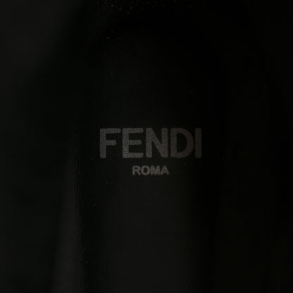 Fendi Calfskin Stretch Fabric Rockoko Biker Boots 40 Tobacco Black Marino 7 of 11