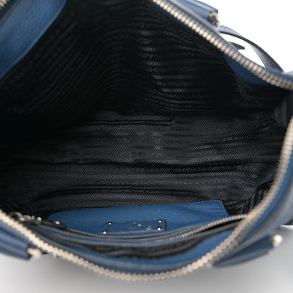 Prada Vitello Daino Shopping Satchel Inchiostro 5 of 12