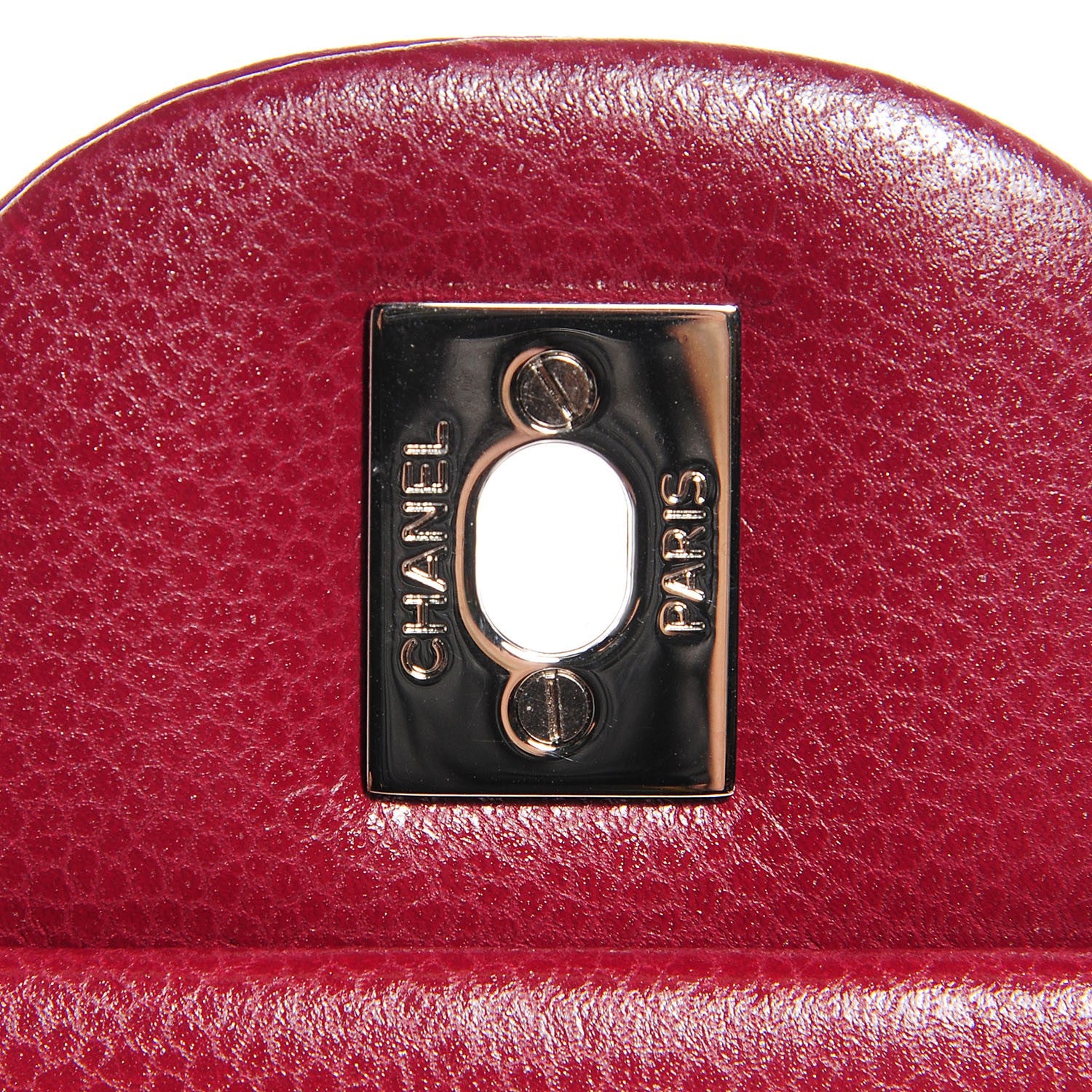 Chanel Caviar Jumbo Single Flap Dark Red 6 of 8