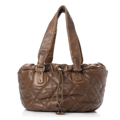 Chanel Lambskin Quilted Cloudy Bundle East West Tote Beige 1 of 8