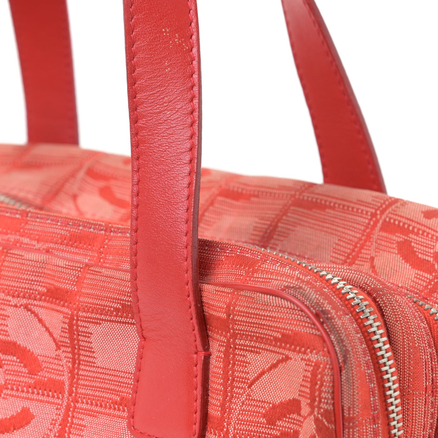 Nylon Small Travel Tote Red