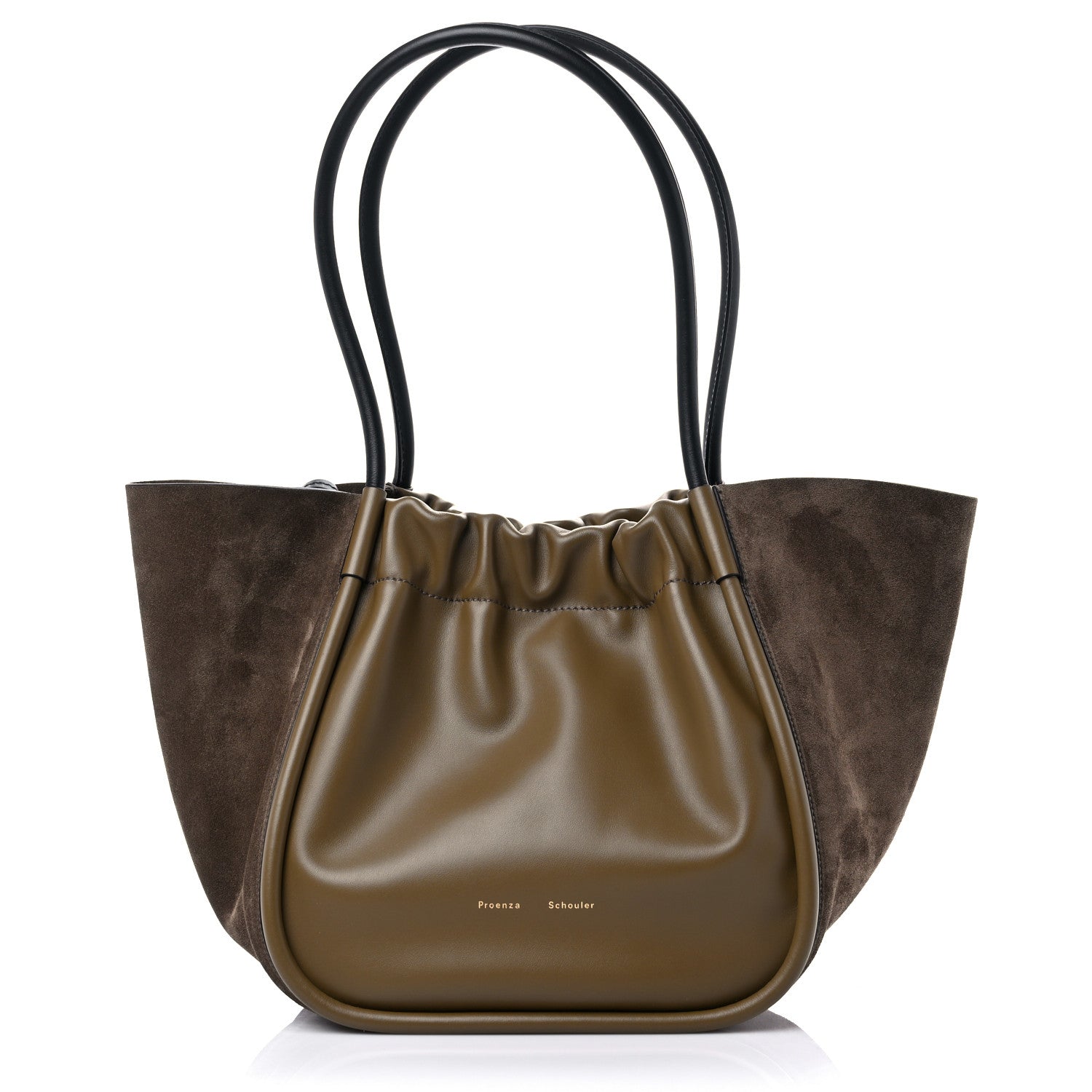 Proenza Schouler Calfskin Suede Large Ruched Tote Truffle 2 of 10