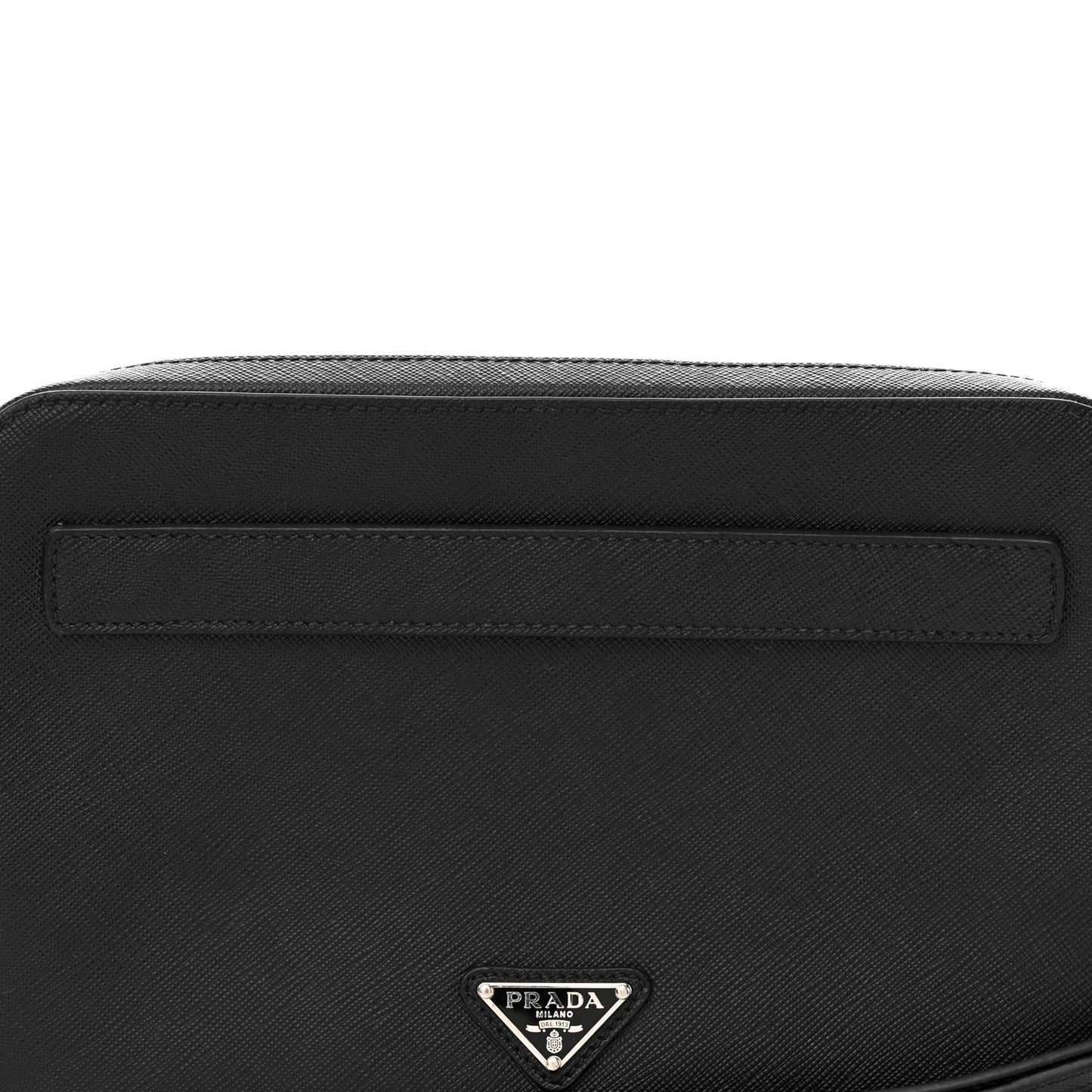 Saffiano Travel Zip Pouch Black