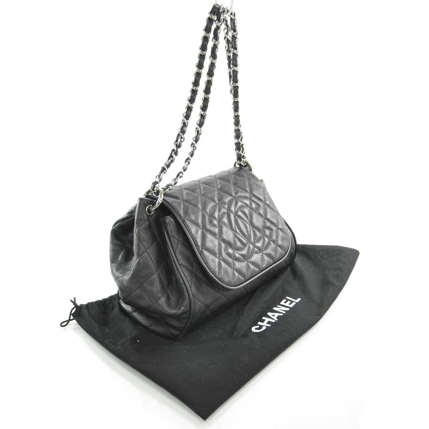 Chanel Caviar Quilted Timeless Accordion Flap Black 3 of 9