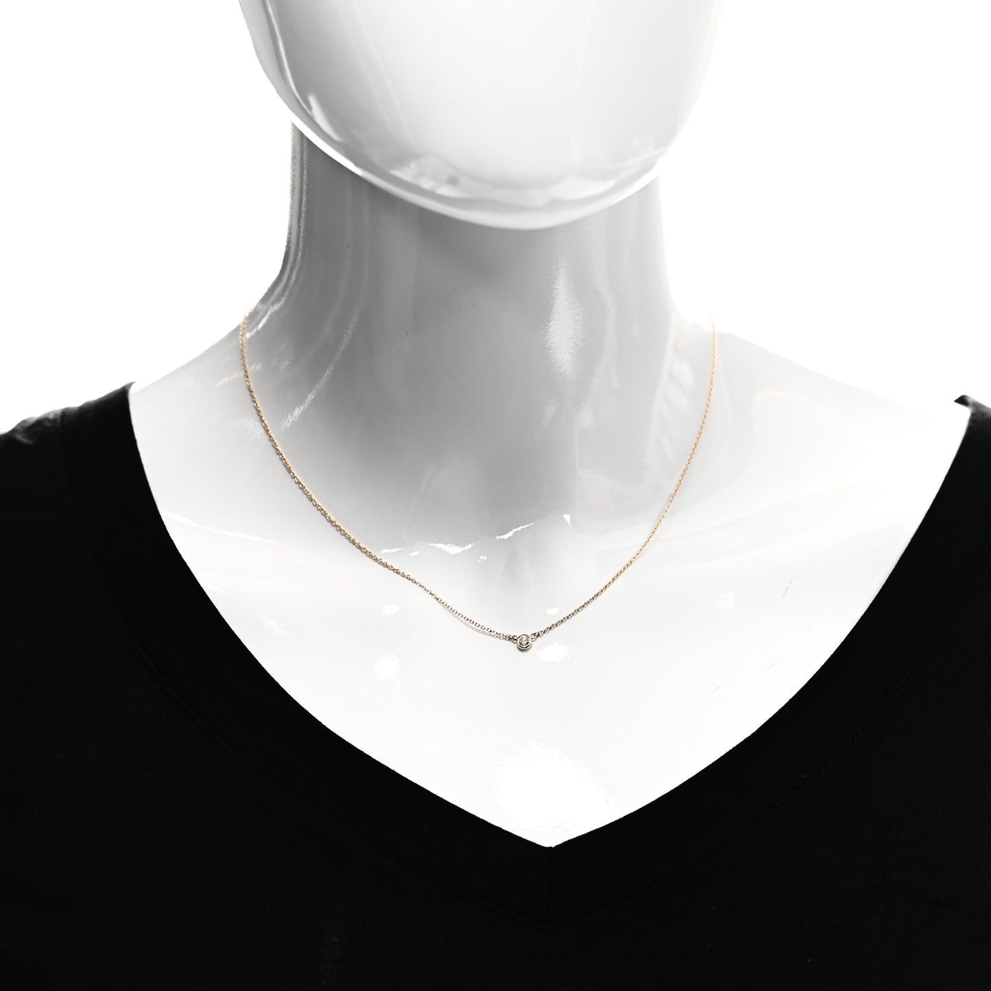 18K Yellow Gold Diamond .10ct Elsa Peretti Diamonds by the Yard Pendant Necklace