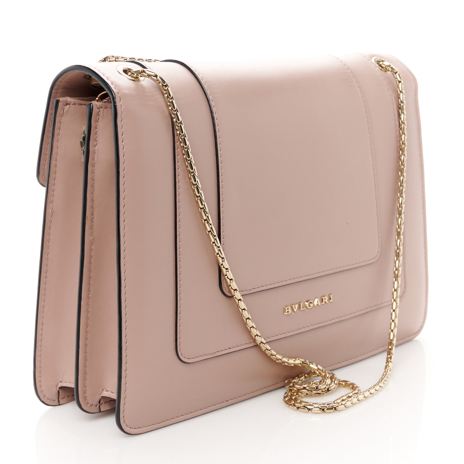 Bulgari Calfskin Serpenti Forever Shoulder Bag Light Pink 3 of 12