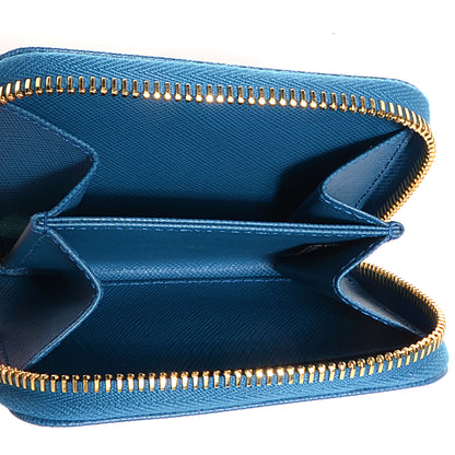 Prada Saffiano Metal Coin Purse Cobalto 7 of 11