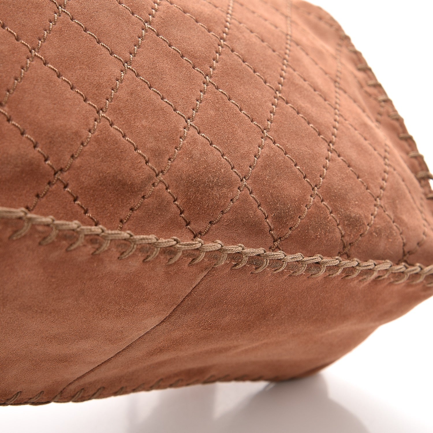 Chanel Suede Calfskin Stitch Flap Light Brown 10 of 10