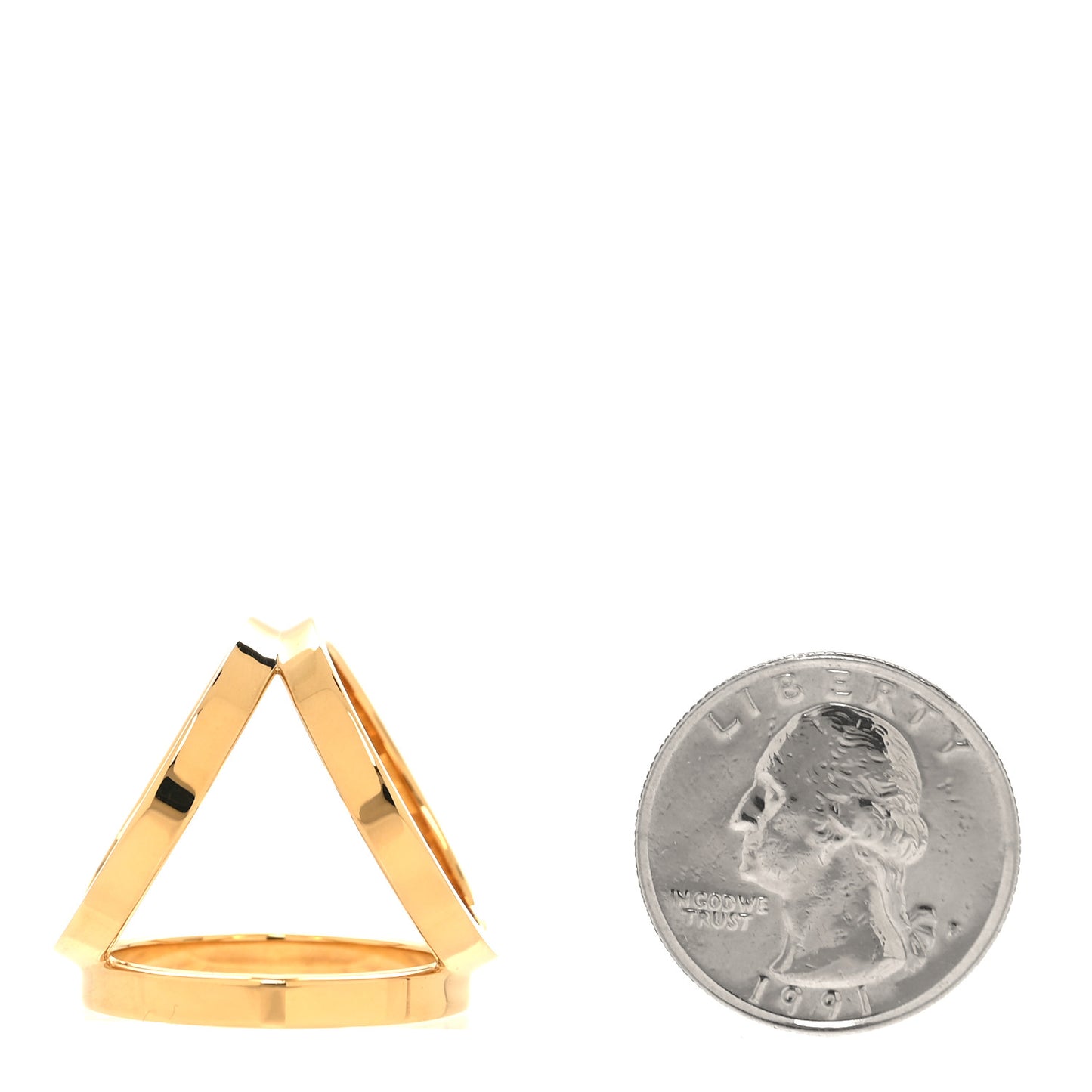 Permabrass Gold Plated Trio Scarf Ring