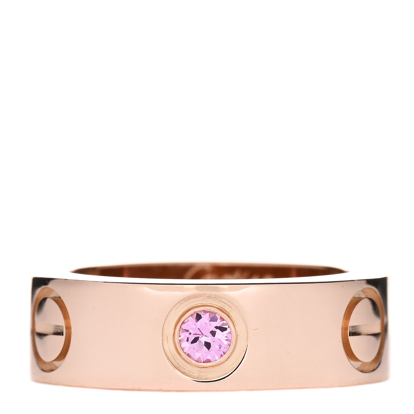 18K Pink Gold Pink Sapphire 5.5mm LOVE Ring 44 3