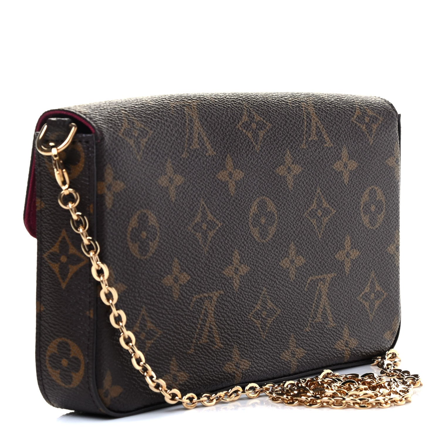 Louis Vuitton Monogram Pochette Felicie Chain Wallet Fuchsia 3 of 6