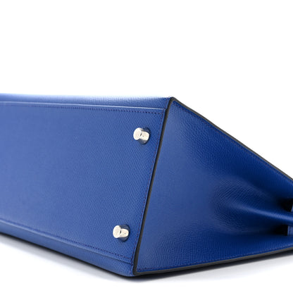 Hermes Epsom Verso Kelly Sellier 28 Bleu Royal Anemone 9 of 10