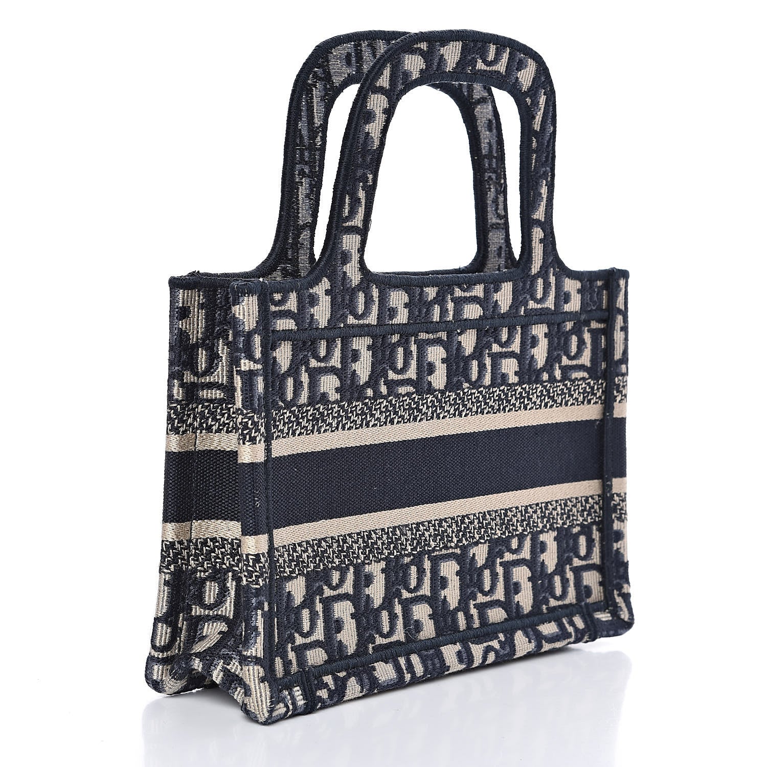 Christian Dior Oblique Mini Book Tote Blue Multicolor 3 of 9