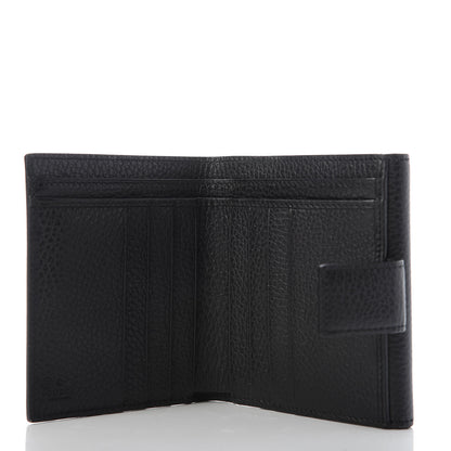 Gucci Dollar Calfskin Interlocking G French Wallet Black 5 of 7