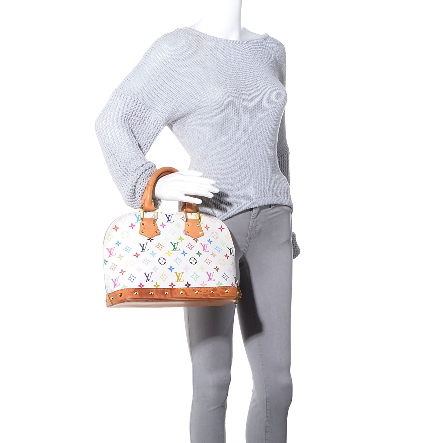 Louis Vuitton Monogram Multicolor Alma White 2 of 7