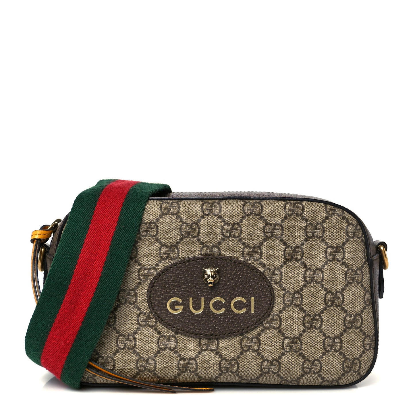 GG Supreme Monogram Web Neo Vintage Shoulder Bag Beige New Acero Crop
