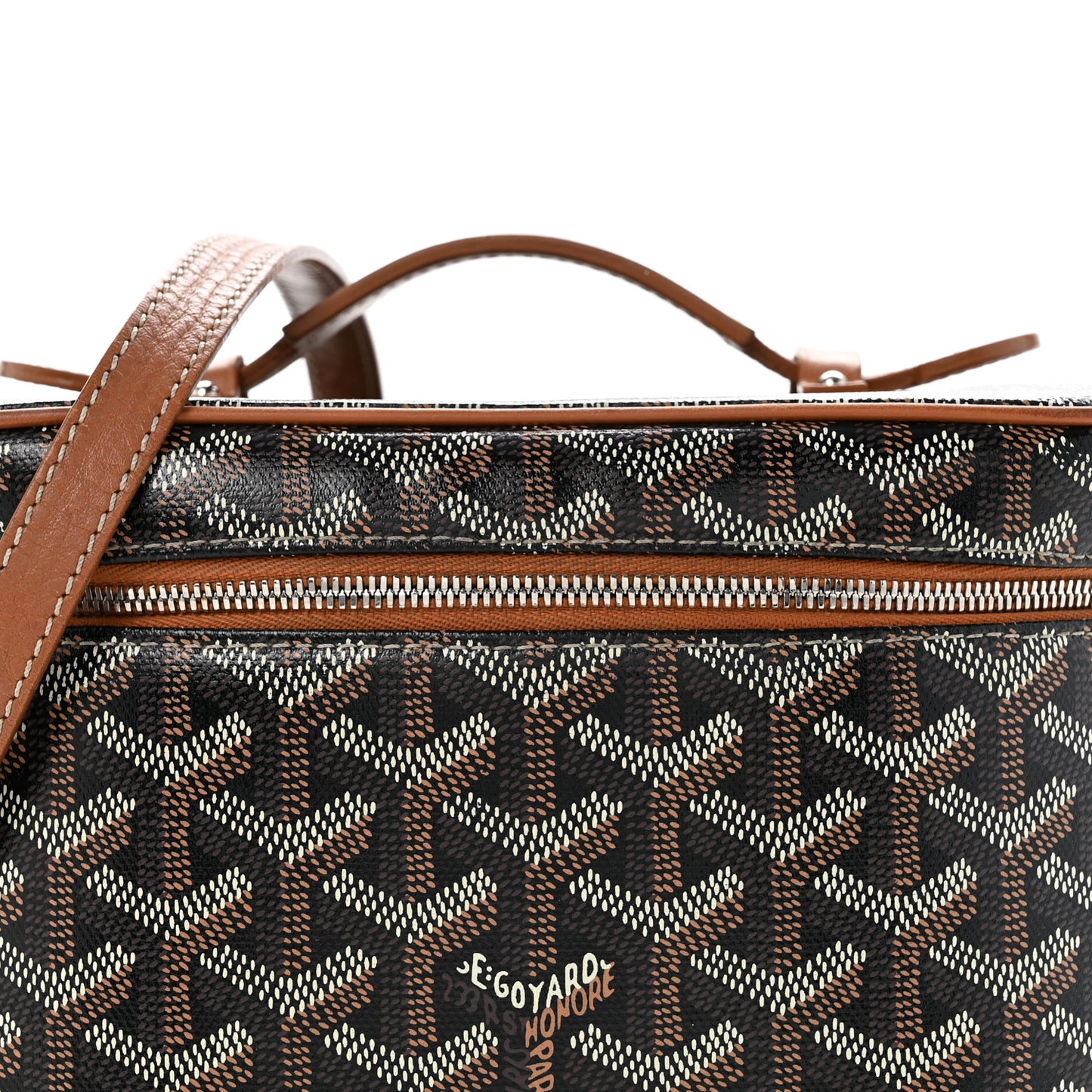 Goyardine Muse Vanity Case Black Gold