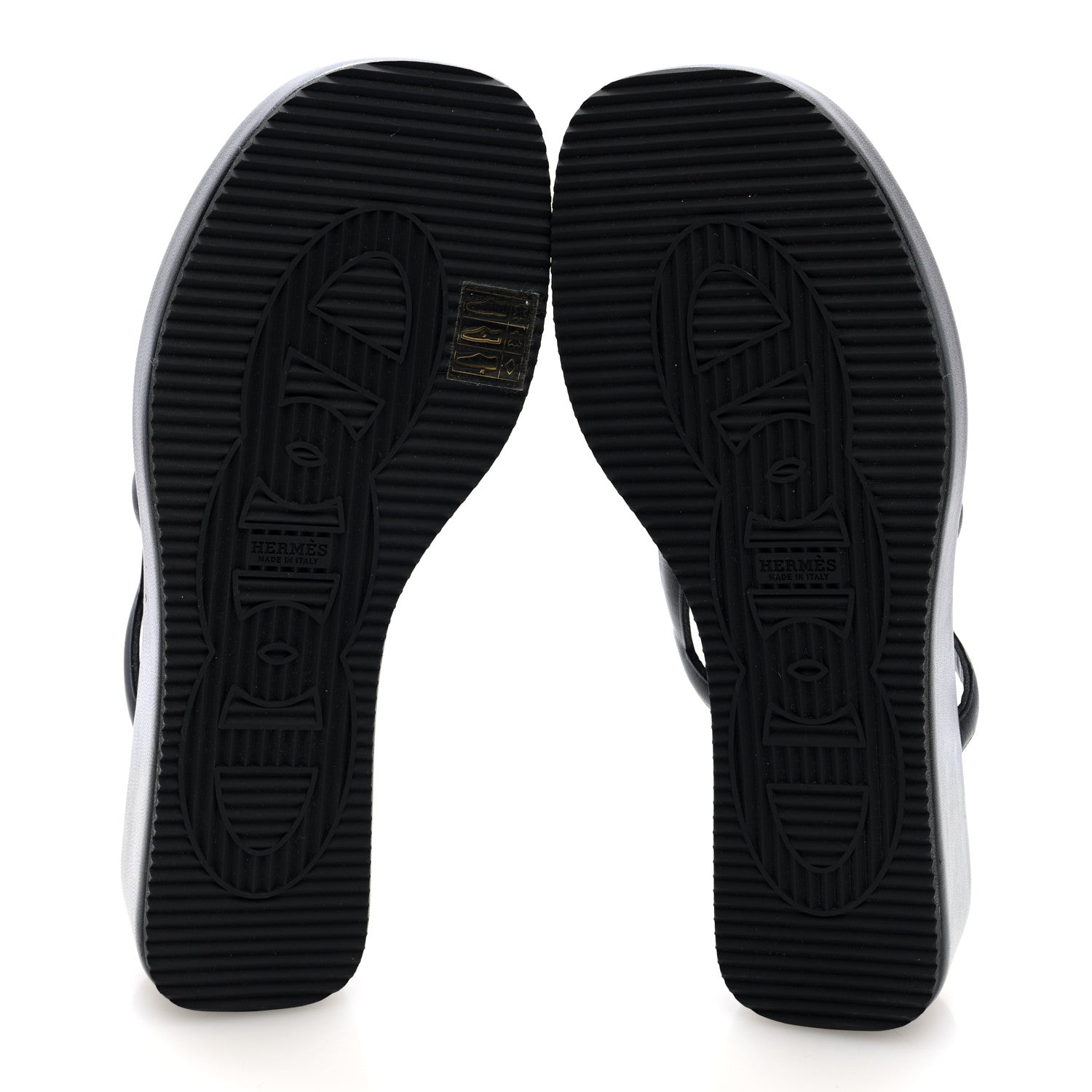 Hermes Nappa Gipsy Sandals 38 Black 6 of 9