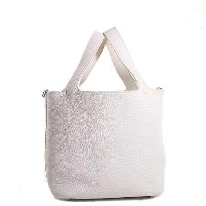 Hermes Taurillon Clemence Picotin PM White 1 of 8