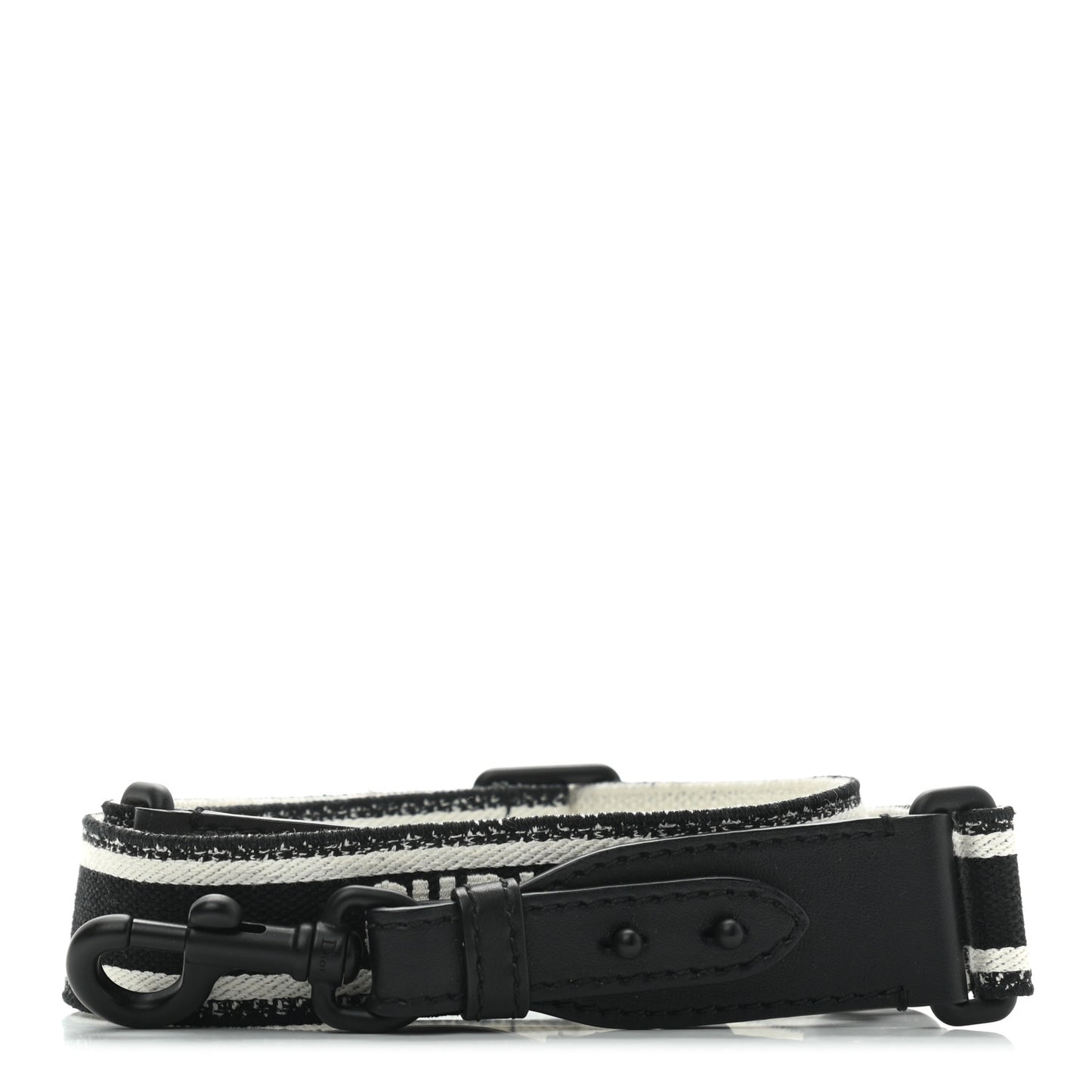 Canvas Embroidered Shoulder Strap Black Ultramatte
