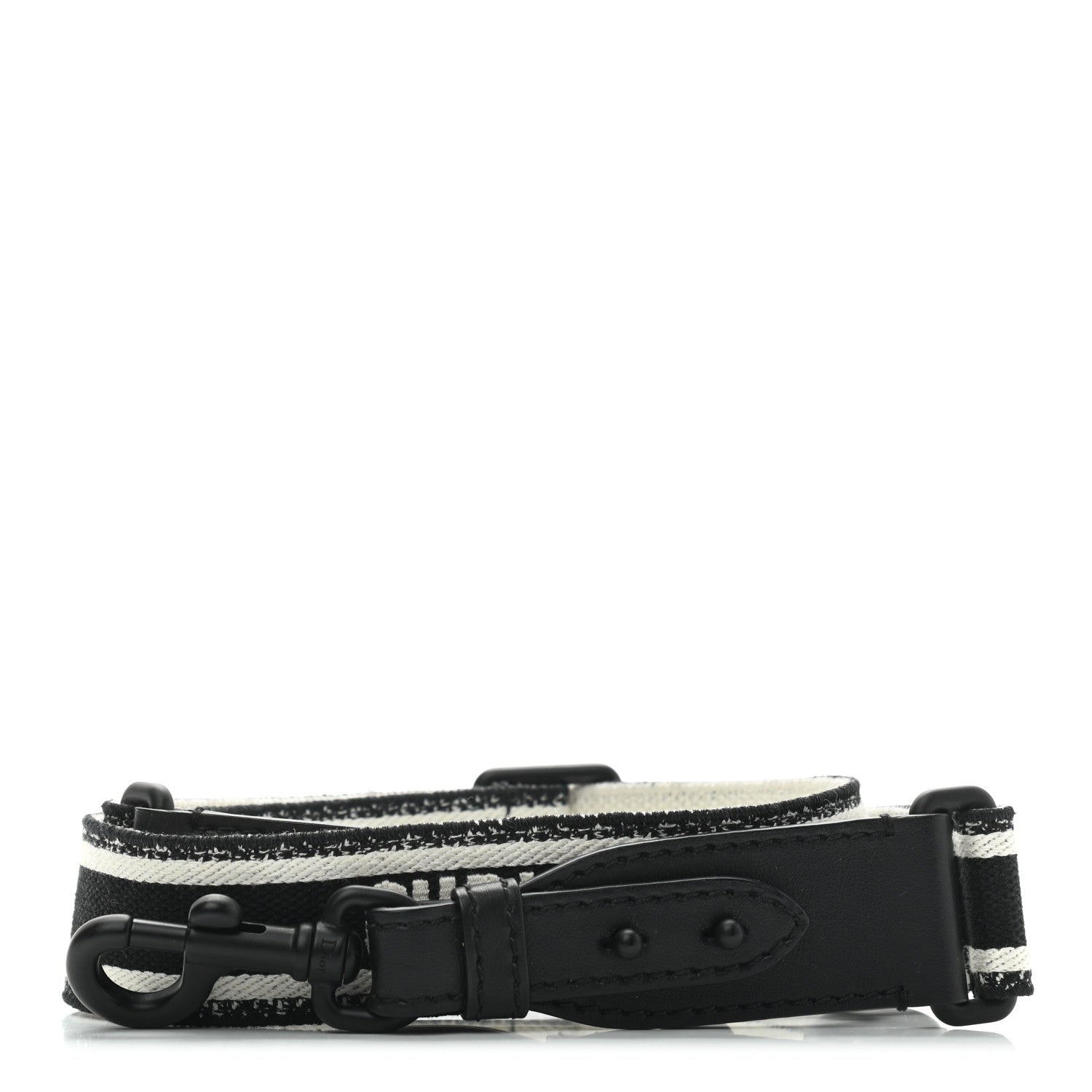 Christian Dior Canvas Embroidered Shoulder Strap Black Ultramatte 1 of 5