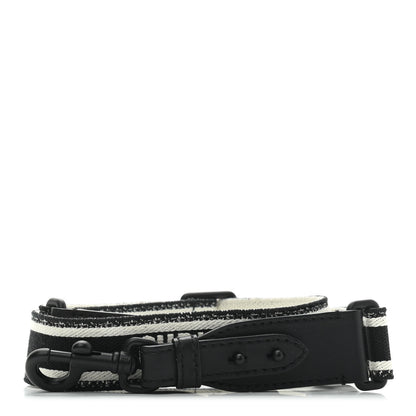 Christian Dior Canvas Embroidered Shoulder Strap Black Ultramatte 1 of 5
