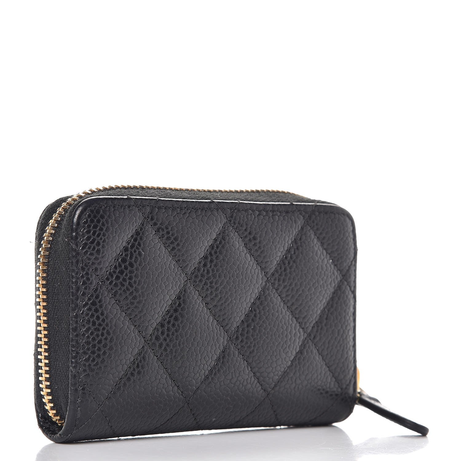 Chanel Caviar Quilted Zip Coin Purse Black 3 of 7