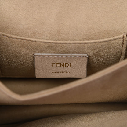 Fendi Vitello Liberty Bi-Color FF 1974 Embossed Small Kan I Shoulder Bag Black Maya 5 of 12
